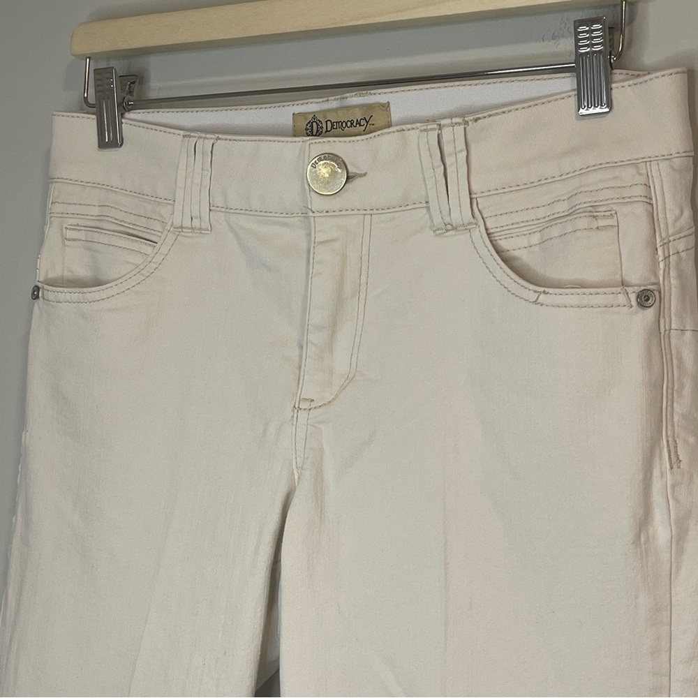 Democracy “Ab”solution White Skinny Jeans Lightweight Mid-Rise White 8 - Picture 3 of 7